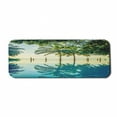 thumbnail image 1 of Landscape Computer Mouse Pad, Pool Trees on the Surface No Filter Region Hot Spot Climate Earth Theme, Rectangle Non-Slip Rubber Mousepad Large, 31" x 12" Gaming Size, Green Blue, by Ambesonne, 1 of 2