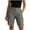 Gray#womens party shorts, variant on UVEASISHA Cargo Shorts for Women Elastic Waist Twill Shorts High Waisted Button Fly Shorts Stretchy Knee Length Hiking Shorts with Pockets White XXL