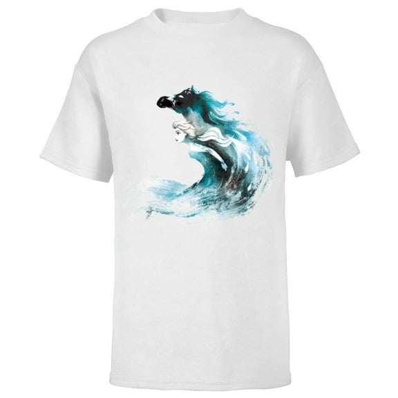 Disney Frozen 2 Elsa and The Nokk T-Shirt - Short Sleeve T-Shirt for Kids - Customized-White