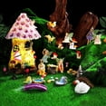 thumbnail image 1 of 50 piezas de accesorios de jardín para casa solar de hadas, miniaturas iluminadas, figuras de casa, kit de jardín, animales, decoración de casa de muñecas, adornos de micro paisaje al aire libre, 1 of 5