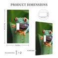 thumbnail image 3 of Fotbe Red-Eyed Tree Frog Print Duplex Receptacle Wall Plate, 1-Gang 5.0" x3.0" Wall Outlet Covers, Dual Outlet Faceplates Covers, Color-matched Screws Included-Style T, 3 of 6