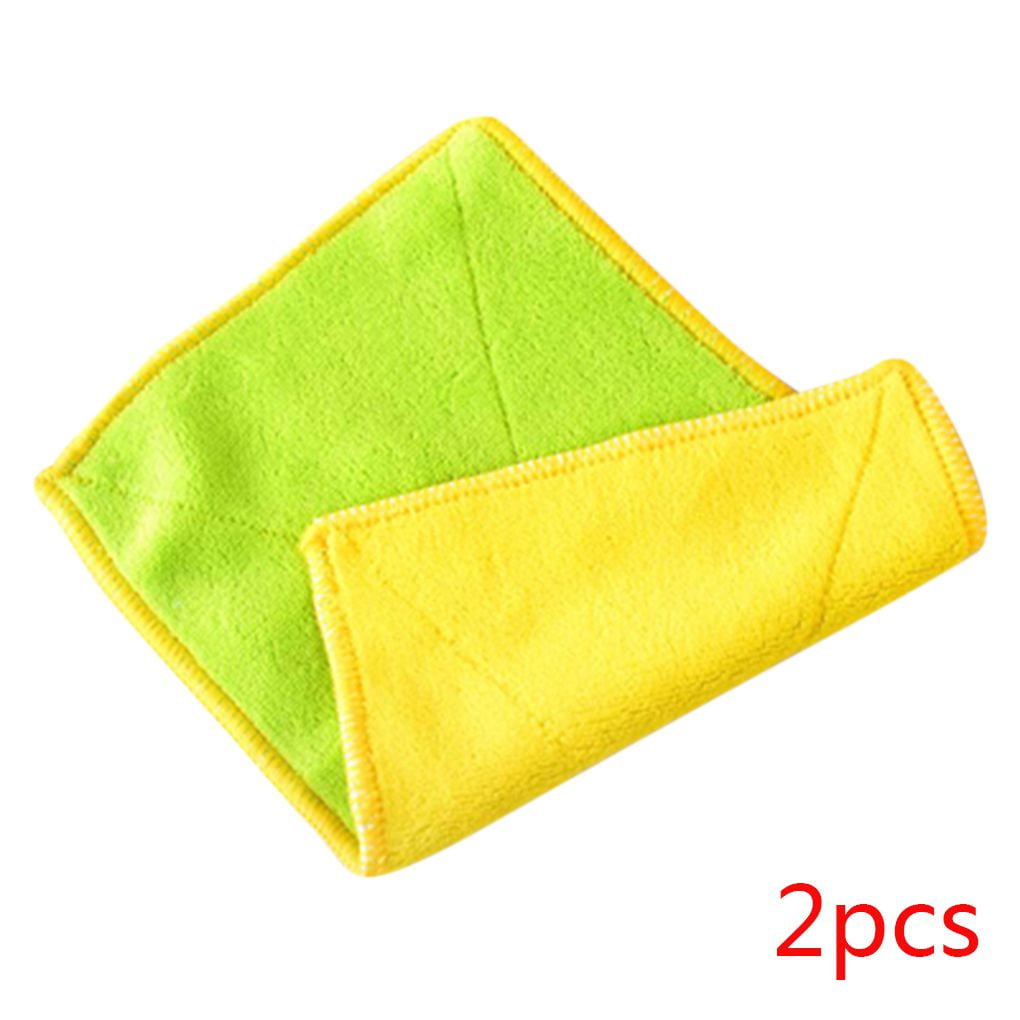 GeweYeeli 2pcs Kitchen Dish Washing Towel Micro Fiber Cleaning Cloth Rags Water Absorbing Heat