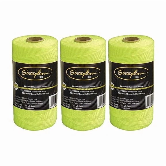 Stringliner Masons Line,Braided,1000 ft. L,PK3 35765