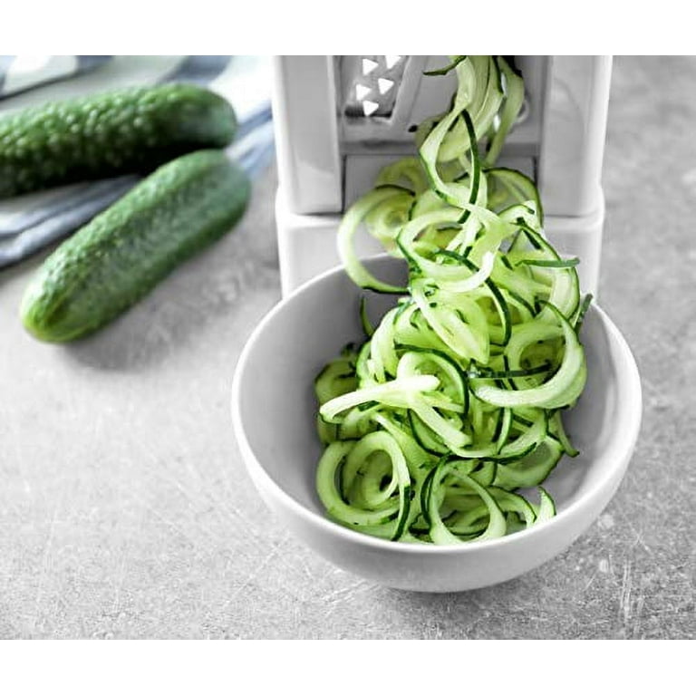 Brieftons QuickFold 5-Blade Spiralizer: Versatile & Compact Foldable  Vegetable Spiral Slicer, Best Veggie Pasta Spaghetti Maker for Low