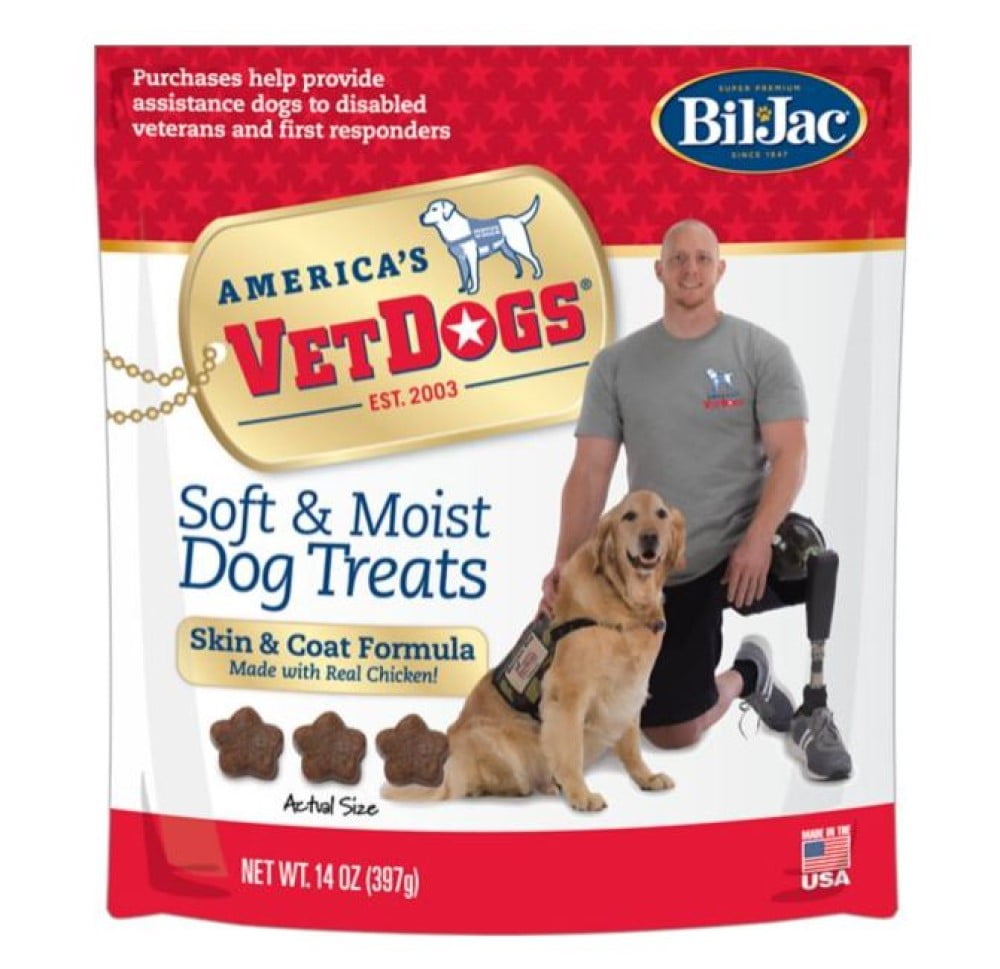 BilJac 076008 14oz VetDogs Skin & Coat Formula Chicken Soft & Moist Dog Treats