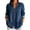 Dark Blue, variant on KICILVS Denim Jacket for Women Button Down Collar Loose Fit Long Sleeve Jackets Trendy Comfortable Fashion Clothing