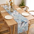 thumbnail image 3 of Coastal Jellyfish Table Runner - 36 Inch Long, Kitchen Dining Table Runner Dresser Scarves, Blue Nautical Marine Life Conch Coral Farmhouse Decor for Coffee Tables Wedding Party Banquet, 3 of 8