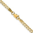thumbnail image 3 of 14K Yellow Gold Curb Chain Styles Necklace 24 inch 3 mm Open Concave with Lobster Clasp, 3 of 4