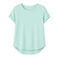 thumbnail image 4 of White Mark Folded Short Sleeve Solid Top (Women's Plus), 4 of 6
