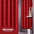 thumbnail image 2 of Cortinas opacas Deconovo con estampado de diamantes plateados, aislantes térmicos, con ojales, color rojo/diamante, 132 cm de ancho x 137 cm de largo, para sala de estar, 2 of 6