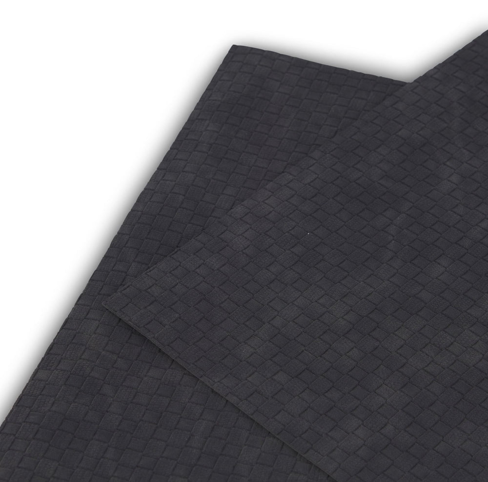 Ala Carte by Dainty Home Sorrento Basketweave Textured Faux Leather Placemats – Set of 4, Reversible, Non-Slip, Washable, Heat & Tear Resistant – 12x18 in Dining Table Mats