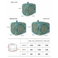 thumbnail image 2 of Green Boho Toaster Cover 2 Slice, Small Kitchen Appliance Covers, Shabby Vintage Ethnic Abstract Floral Art Toaster Oven Cover with Loop, Bread Machine Cover Polyester Dust Cover Protection, 2 of 4