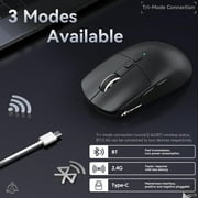 ATTACK SHARK X6 49g SUPERLIGHT Mouse with Magnetic Charging Dock, PixArt PAW3395 Gaming Sensor, BT/2.4G Wireless/Wired Gaming Mouse, 26000 DPI, X3 Upgraded Office Mice for Win11/Xbox/PS/Mac (Black)
