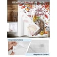 thumbnail image 3 of No Hook Cloth Fabric Shower Curtain with Snap in Liner, Fall Hedgehog Waterproof Shower Curtains Set with See Through Top Window, Thanksgiving Pumpkin Sunflower Eucalyptus Bath Curtains 72"x96", 3 of 6