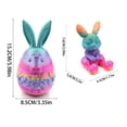 thumbnail image 2 of 1Pc Hinged Rabbit, 1Pc 15.2-Inch Sunflower Rabbit Egg - Candy Color Rabbit Decorative Figurine, Colorful Handmade Rabbit Ornament For Home Office Desk Decoration, Kids Room, 2 of 5