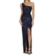 thumbnail image 1 of Vestidos de invitada de boda Prolriy para mujer, vestido largo plisado con lentejuelas y un hombro al descubierto, con lazo en la cintura, 2024, para mujer, azul 2 S, 1 of 4
