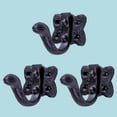 thumbnail image 2 of Cast Iron Wall Hook Elephant Trunk Rustic Coat Hook Design set of 3 Renovators Supply, 2 of 2