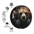 thumbnail image 4 of Fotbe Urban Bear With Headphones Funda de Llanta de Repuesto con Estampado, Engrosada, Ajuste Universal para Jeep, Remolque, RV, SUV, Camión-16 inch, 4 of 6