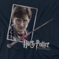 thumbnail image 2 of Harry Potter Harrys Wand Portrait Women's T Shirt, Navy, Medium, 2 of 6