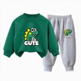 thumbnail image 4 of NOLDARES Baby Toddler Boy Fall Winter Clothes Print Sweatshirt Tops Camisoles and Pants Toddler Outfits Set 2pcs Casual Clothing(J,7-8 Y), 4 of 4