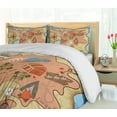 thumbnail image 5 of Ambesonne Cartoon Duvet Cover Sets, Treasure Map Adventure, 2-Queen, Cream Pink Blue, 5 of 7