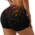 thumbnail image 2 of Naloa Colorful Sparkling Biker Shorts for Women Seamless Scrunch Short Women’s Yoga Shorts for Gym Running Sport Shorts - Small, 2 of 9