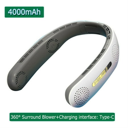 

Tuekys Portable Neck Fan USB Rechargeable Low Noise Leafless Cooling Fan Air Cooler Wearable Neckband Fans A306