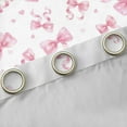 thumbnail image 4 of jejeloiu Kawaii Bowknot Bow Blackout Curtains Set of 2 (52x84 Each),White Pink Window Curtains For Girls Teens, 4 of 6
