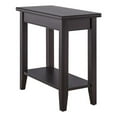 thumbnail image 1 of Pemberly Row Table d'Appoint Moderne Étroite en Bois avec Tablette, Noir, 1 of 6
