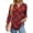 Red Plaid, variant on Womens Blouses 3/4 Sleeve V Neck Henley Shirts Dressy Casual Tops Summer Fall Fashion Clothes