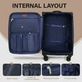 thumbnail image 6 of 3 Piece Softside Luggage Set, Expandable Soft Shell Spinner Luggage with Front Opening, Lightweight Durable Suitcase TSA Lock Approved, 20"/26"/28", Black(XJ1097), 6 of 9