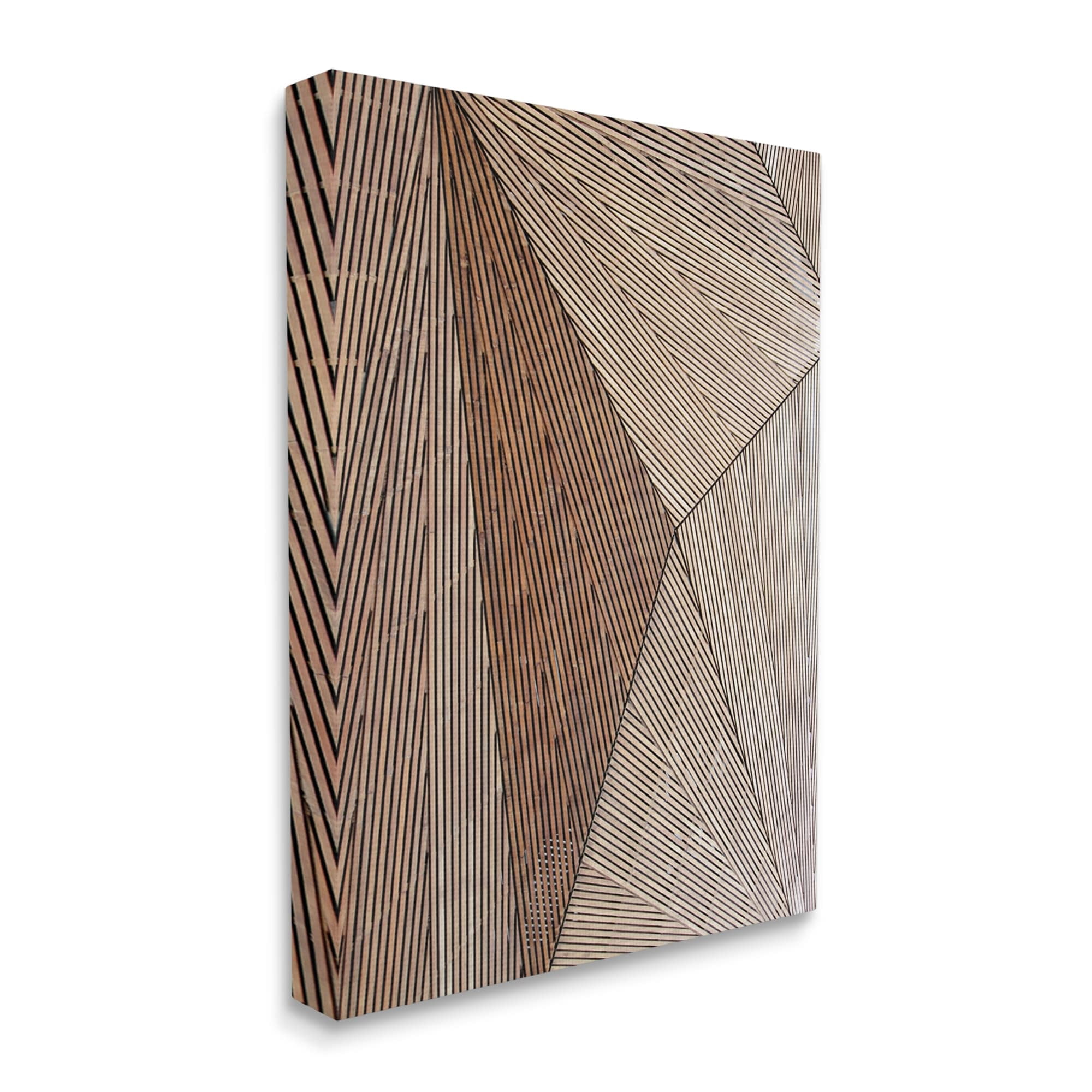 Stupell Industries Industrial Line Abstract Composition Geometric Shapes Brown Black, 16 x 20,Design by Malerifabrikken