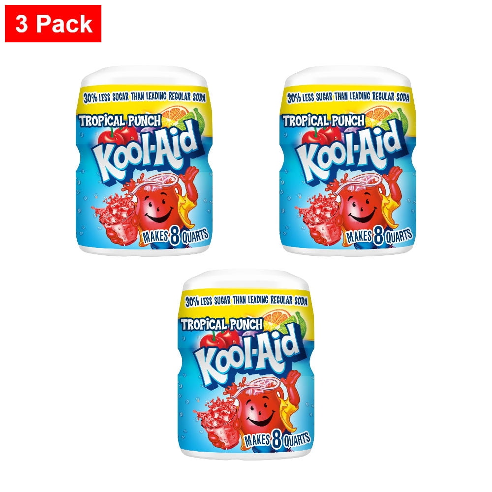 Kool-Aid Tropical Punch Powdered Drink Mix, 83 Ounce Canister
