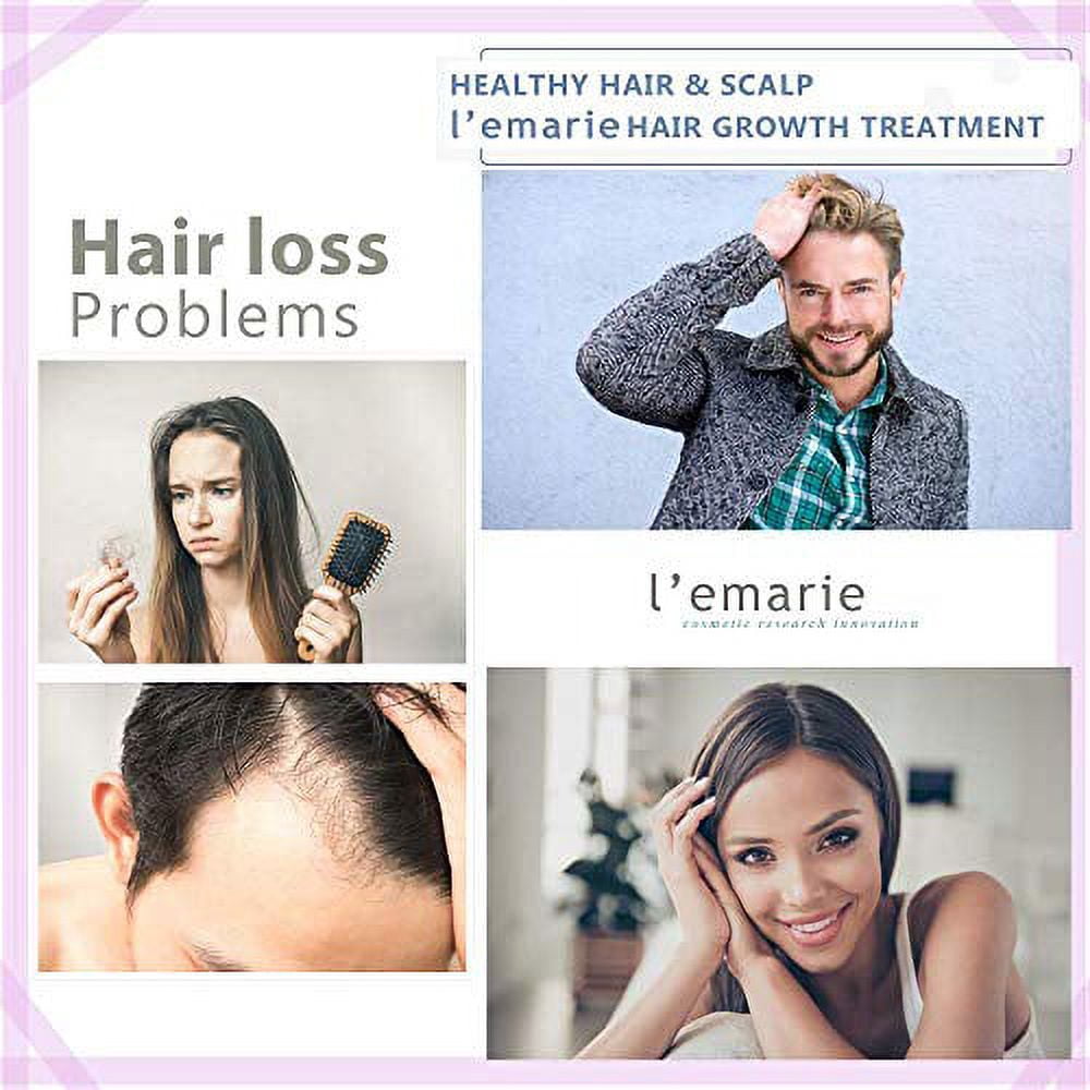 L'emarie Biotin Shampoo for Hair Growth & Thinning - Anti-Hair Loss with Ziziphus Bark, Pea Peptide, Rosemary, Eucalyptus & Irish Moss Extract - Fortified with Caffeine & Salicylic Acid  16 Ounces