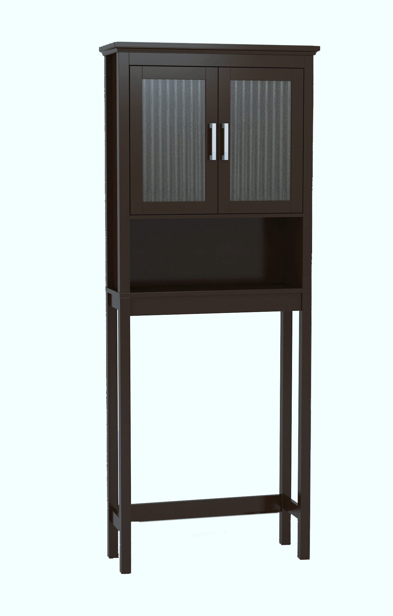 STAROUS Freestanding Bathroom Organizer with Tempered Glass - Espresso