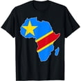 thumbnail image 2 of Love Democratic Republic of Congo RDC DRC Flag Africa Map T-Shirt, 2 of 3
