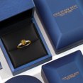 thumbnail image 5 of Gem Stone King 18K Yellow Gold Plated Silver Whiskey Quartz and Lab Grown Diamond Engagement Ring for Women | 1.30 Cttw | Oval 8X6MM | Gemstone Birthstone | Size 8, 5 of 6