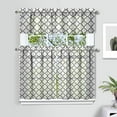 thumbnail image 2 of Rustic Farmhouse Plaid Print Kitchen Curtains - 3 Piece Tier Set with Valance, Semi-Sheer Caf Curtains for Windows, 2 of 5