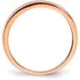 thumbnail image 2 of 14k Rose Gold 2-row Diamond Band - Ring Size 7.0 Natural Diamonds, 2 of 8