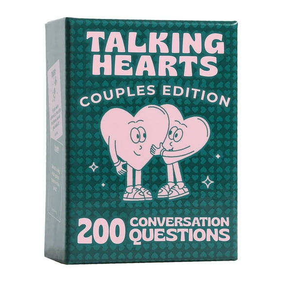 Cqxid Board Game Cards Under $10 Talking Hearts Conversation Cards Couple Card Game For Date Nights & Travel | Great Valentine's For Couples 200 Questions & 2 Wild Cards Dive Into