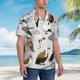 thumbnail image 3 of Fotbe Animal Bird Camisa Hawaiana para Hombre Unisex – Camisa Casual de Verano con Botones de Manga Corta de Algodón y Lino,X-Large, 3 of 7