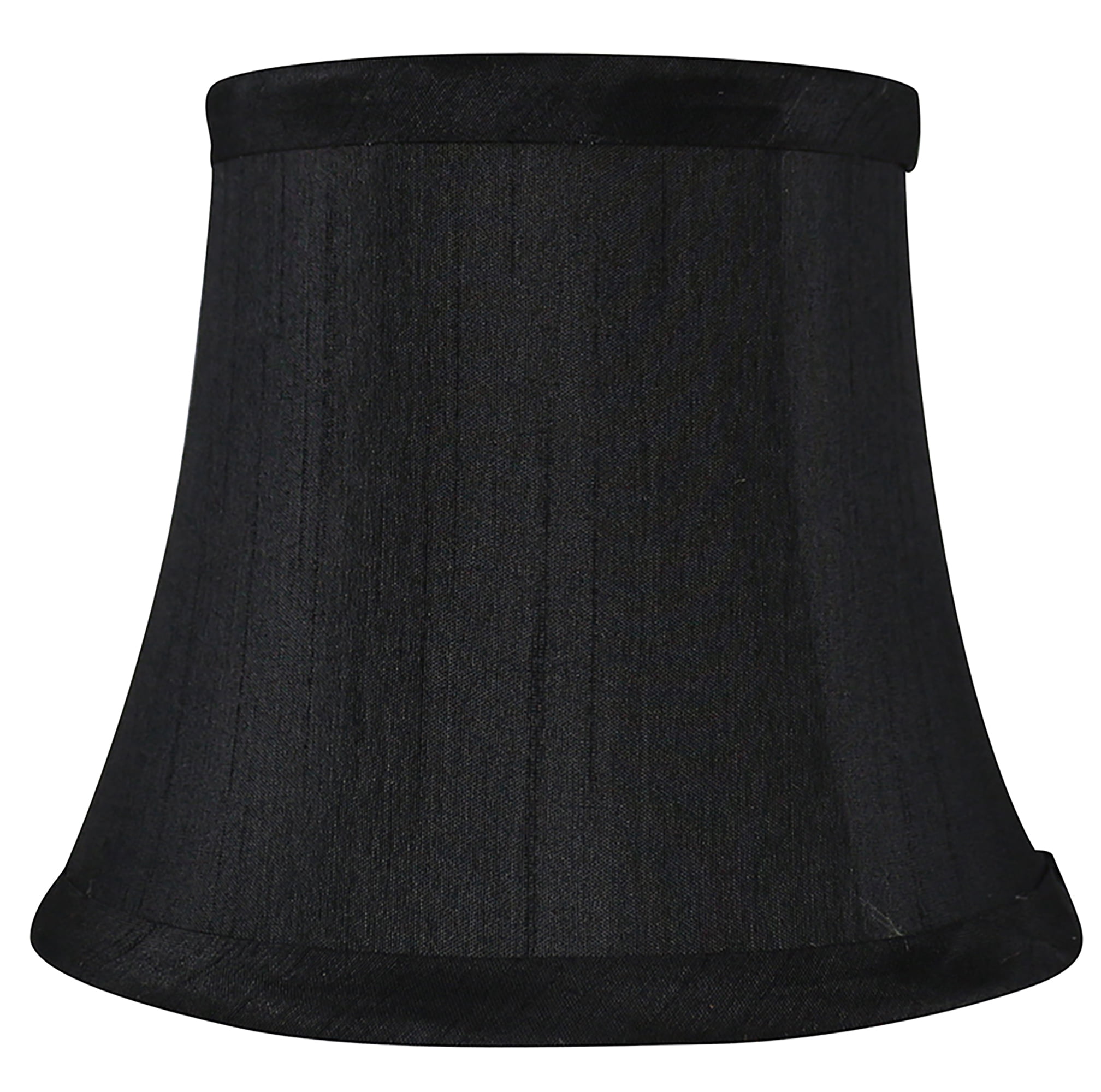 Meriville Set of 5 Black Faux Silk Clip On Chandelier Lamp Shades, 4-inch by 6-inch by 5-inch