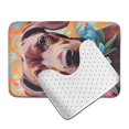 thumbnail image 6 of Yiaed Painted Flower Puppy Print Bathroom Mat Set 2 Pieces Mat Anti-Skid Pad Ultra Soft and Absorbent Bathroom Bath Mat Contour Bath Rugs for Toilet Base, 6 of 6