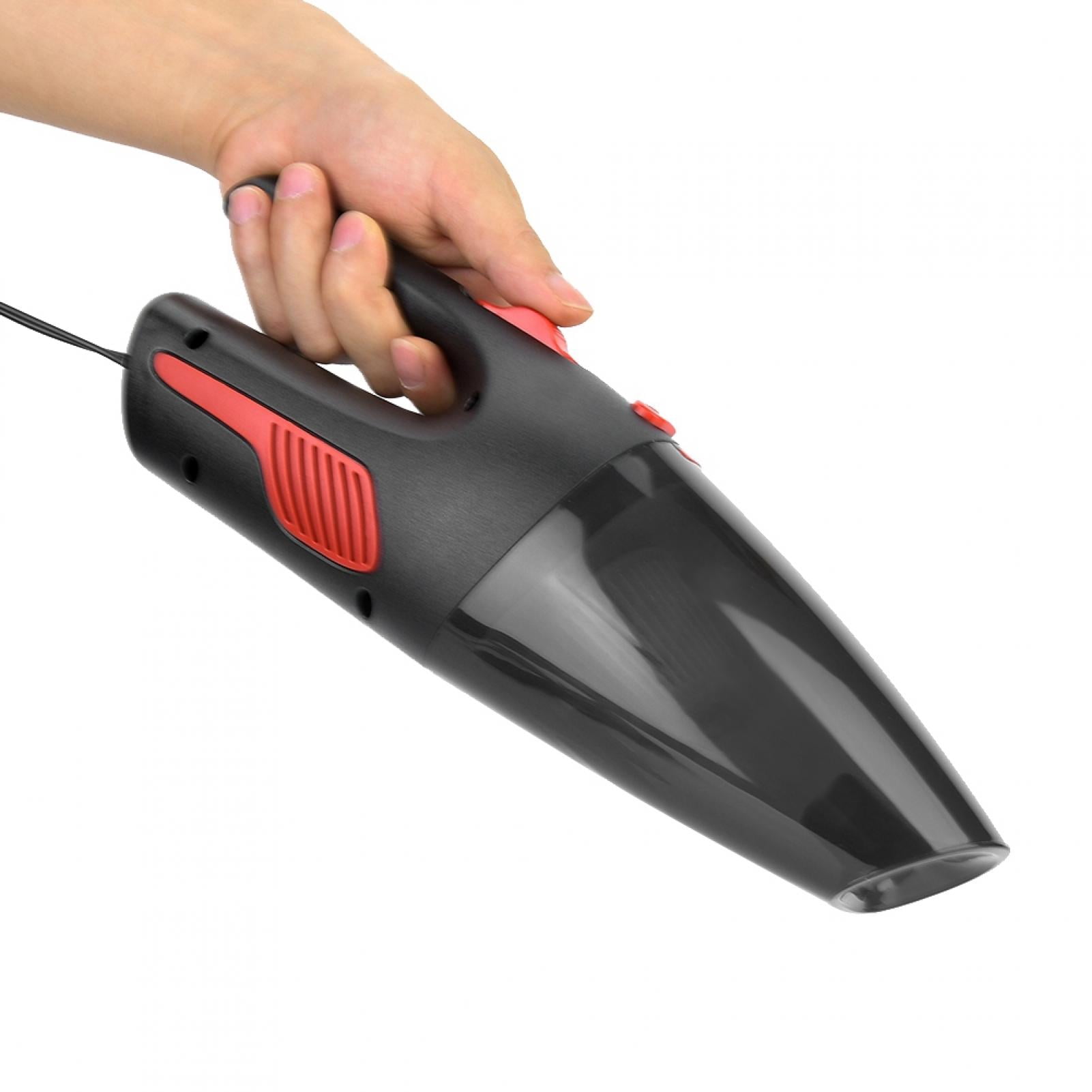 BIMZUC 120W High Power Corded Car Vacuum Cleaner, Portable Wet Dry Handheld Auto Vacuum with 12V DC Suction for Vehicle Interior Cleaning (Black) - 13.3 inches / 34 cm