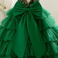 thumbnail image 6 of XXWXYD Sequin Flower Girl Dresses Wedding 𝖱uffles Sleeves Pageant Puffy Tulle Prom Gown Bridesmaid Princess Ball Gown Par𝗍y Dress First Comunion Christening 𝖱uffled Sleeve Flower Girl, 6 of 7