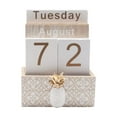 thumbnail image 2 of Suncoda Wooden Calendar Timer, Wooden Calendar Perpetual Calendar Countdown Board Home Decorative Ornaments Gifts Desk Decorations Book Desktop Ornaments Photography Props, 2 of 6