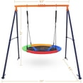 thumbnail image 2 of Yiwa Outdoor Swing Set for Kids, Features Heavy-Duty 440lbs Saucer Swing, Adjustable Ropes, Sturdy Metal A-Frame, Ideal for Playground, Park, or Backyard Fun, 2 of 7