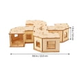 thumbnail image 2 of ColoMX Laberinto de túnel de hámster de madera, juguete de laberinto para hámster, juguete para hacer ejercicio para mascotas, 2 of 7