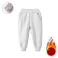 thumbnail image 2 of Otqutp 2-12 Years Toddler Baby Boys Girls Sweatpants Solid Color Casual Cotton Elastic Waist Keep Warm Kids Sports Pants with Pockets(White-1,2-3 Months), 2 of 4