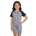 thumbnail image 1 of Jowowha Vêtements Adaptatifs pour Enfants Filles Combinaison à Manches Courtes Imprimée Anti-Rayures Besoins Particuliers Autisme Sensorielle Barboteuse Bleu Marine 12, 1 of 7